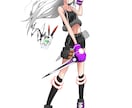 クールなイラスト制作します 【単色背景・色彩強め・クールなオリジナルキャラ】 イメージ10