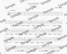 ベースTAB譜を耳コピ作成します 初心者向けの見やすい譜面から細かいフレーズ採譜まで対応します イメージ1