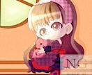 ゆるふわデフォルメ♡女の子イラスト丁寧に描きます ふんわり可愛いデフォルメ女の子をオーダーメイドで制作します！ イメージ7