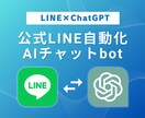 公式LINEにAIチャットボットを導入します ChatGPT×LINE連携による自動返信で業務を超効率化！ イメージ1