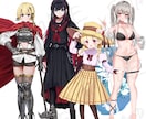 女の子のキャラクター立ち絵を制作します 顔アイコン-全身/デザイン/1+3種の表情差分込/お急ぎ可 イメージ1