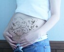 写真にマタニティペイント描きます マタニティペイント／マタニティフォト／記念写真 イメージ1