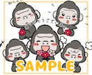 シンプルでかわいいミニキャラ★セットも作成します 動画や配信、スタンプやSNS、挿絵や教材などに★ イメージ8