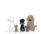 商用OK◎シンプルな動物やペットのイラスト描きます 親しみやすく可愛い1枚！アイコン、グッズなどご利用できます。 イメージ2