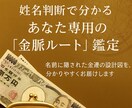 姓名判断で分かる“あなたの金脈”を鑑定します 来年こそ金運を上げたい方へ。名前から金脈を読み解きます イメージ1