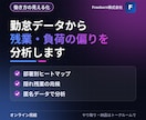 勤怠データから残業と負荷の偏りを分析します 残業や負荷の偏りを、データで見える化 イメージ1