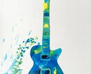 青いギターの貼り絵を作ります あなたの大切なギターを絵にしてみたくありませんか？ イメージ3