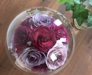 プロポーズの花束　保存　ブーケ　記念の花を残します ラウンドグラス 特別な日の花を立体的に保存　ドライ加工 イメージ5
