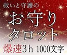 爆速！お守りタロット★3ｈで1000文字鑑定します 復縁、不倫、音信不通──2枚のカードがあなたの魂を守護 イメージ1