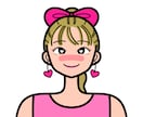 パッと目を引くポップなイラストを描きます 商用利用OK♡オシャレで可愛いアイコンに♡ イメージ1