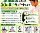 あなたの腰痛解消に向けて30日集中サポートします 日本で約90人の痛みのプロが、優しく腰痛解消をお手伝い イメージ1