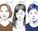 アイコン/名刺似顔絵　モノクロで柔らかく描きます 社員紹介での実績あり/＊実物より美しく仕げます＊ イメージ1