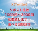 Xのリポスト1000回増加させます 即日対応。複数購入で割引有り！ イメージ1