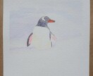 主にペンギンを描いてます 透明水彩を使用してペンギンの絵を描きます。 イメージ5