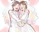 お写真から似顔絵ウェルカムボードを作成します 〜優しいタッチで大切な人との思い出をイラストに〜 イメージ1