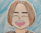 1/4色紙サイズ、低価格で似顔絵描きます 特徴を押さえつつ、素敵な笑顔に仕上げます。 イメージ2