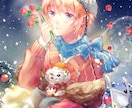 幻想的な可愛い女の子と綺麗な背景イラスト作成します パステルカラーのアナログ感ある幻想的な可愛い女の子イラスト イメージ10