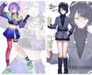かっこよくお洒落なイラストを描きます メロい立ち絵イラストをお描きいたします！ イメージ2
