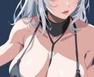 可愛くて美しい女性ます 魅力的な美女イラストをオリジナルで制作 イメージ2