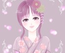 セミオーダー浴衣バストアップアイコン描きます 儚い・可愛い・色気のある和風アイコン／髪型・カラー変更OK イメージ2