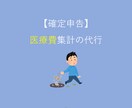 確定申告：医療費控除：医療費の集計を代行いたします 【煩雑化した医療費の集計にお困りの方に】 イメージ1