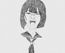 ゆるい特徴のある似顔絵描きます 線画とワンポイントカラーで個性が出る似顔絵 イメージ3