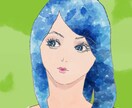 華やかな首元までのイラスト作成します シンプルで華やかなイラストを作成します イメージ1