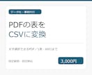 PDFの表をCSVに変換します 文字選択できるPDFの表を編集可能な一覧へ イメージ1