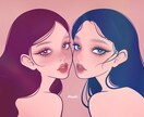 商用OK❣️クールで大人可愛いイラスト描きます 活動者様歓迎✨サムネ・アイコン・グッズ用イラスト・似顔絵など イメージ3