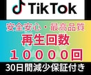 TikTok再生回数＋10000回★増やします 全世界に拡散！TikTok動画を拡散致します！ イメージ1