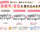 ピアノ楽譜に指番号・音名を書き込みます 【モニター募集中♫】先着3名様お見積りの50%OFF イメージ2