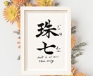 名前に込めた願いを残す毛筆命名書制作いたします 【額縁あり】 出産記念｜お七夜｜月齢フォト｜誕生日にも◎ イメージ4