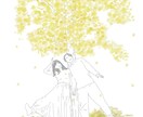 思い出の写真をイラストにします カップルの記念日やお子様のお誕生日など思い出の日をイラストに イメージ5