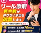 Instagramリール添削伸びない原因改善します SNS運用のプロがバズるリールの構成教えます！ イメージ1