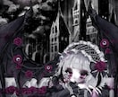 厚塗りでSNSアイコン､立ち絵､1枚絵描きます ゴシック、病み系、ロリィタ、ダークメルヘン、アンティークな絵 イメージ4