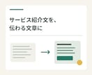 料金と申込方法が伝わるサービス文に整えます 既存の説明文を整理し、掲載できるテキストをお渡しします イメージ1