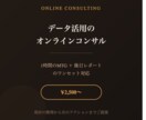 データ活用のオンラインコンサルを行います 1時間MTG+後日レポートのワンセット対応 イメージ1