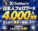 Twitterで4,000人の日本人増やします X ツイッターの日本人フォロワー4,000人を拡散増加！ イメージ2