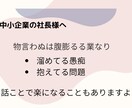 中小企業経営者の方々へ【愚痴、弱音、本音】聴きます 物言わぬは腹膨るる業なり。社長、心の重荷、軽くしましょう。 イメージ1