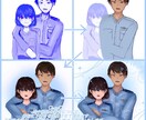 SNS用アイコン、夢絵描きます 追加料金なしで背景、ポーズが指定可能!! イメージ2