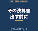NPO法人の決算書を提出前に確認します 総会や所轄庁への提出前に第三者の目を入れます イメージ1
