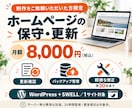 制作したホームページを毎月保守・更新します 制作ご依頼者限定｜更新・バックアップ・軽微な修正 イメージ1
