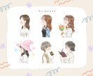 ヘアアレンジが可愛い♪横顔アイコン描きます SNS、ブログ等に使用出来ます✨ イメージ4