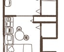 手描きの平面図、間取り図作成します やわらかいタッチで唯一無二の間取り図描きます イメージ4