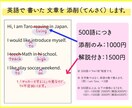 高校生のみなさん、英文添削します 海外大学院卒の先生が、英語ライティングのサポートをします！ イメージ2