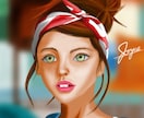 リアルタッチで魅力的な女の子のイラストお描きします ☆SNSのアイコン・ヘッダー、動画用一枚絵などに イメージ1