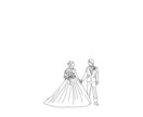 結婚式等思い出の写真をお洒落なイラストにします 素敵な思い出を絵にしてみるのはいかがでしょうか イメージ2
