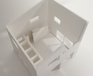 1/100の住宅白模型を制作致します 建築設計事務所に勤務した女性二級建築士が制作します。 イメージ3