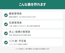 Excel・スプレッドシートで管理表を作ります 顧客・在庫・売上・シフトなど、入力しやすく集計も自動 イメージ2