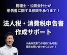 法人税や消費税申告書の作成をサポートいたします ビデオチャット＋画面共有による申告書の作成・確認をご提供！ イメージ1